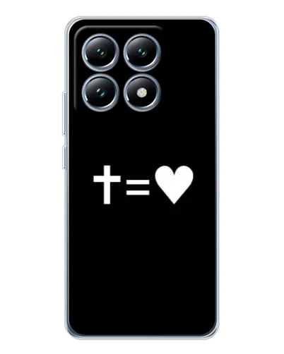 Чехол для Xiaomi 15 Pro с картинкой «Крест и Сердце»