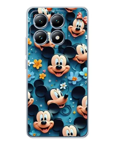Чехол для Xiaomi 15 Pro с картинкой «Паттерн Микки и Минни»