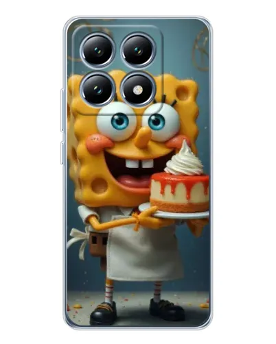 Чехол для Xiaomi 15 Pro с картинкой «Повар Спанч Боб»