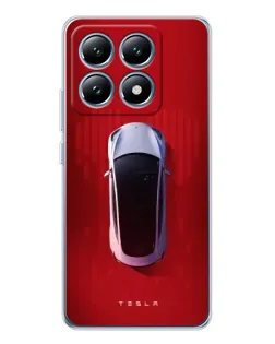 Чехол для Xiaomi 15 Pro с картинкой «Tesla Top View»
