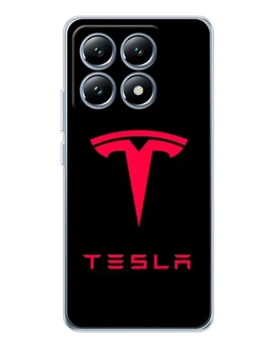 Чехол для Xiaomi 15 Pro с картинкой «Tesla Red Logo»