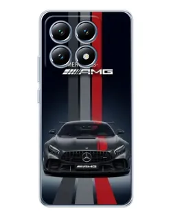 Чехол для Xiaomi 15 Pro с картинкой «Mercedes — белый карбон»