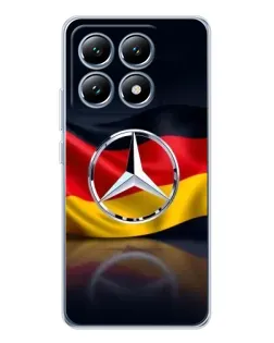 Чехол для Xiaomi 15 Pro с картинкой «Mercedes — флаг Германии»