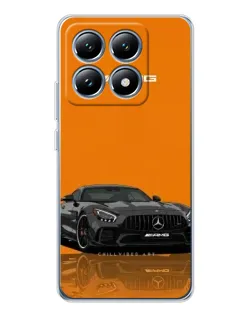 Чехол для Xiaomi 15 Pro с картинкой «Оранжевый Mercedes AMG»