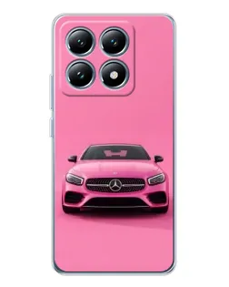 Чехол для Xiaomi 15 Pro с картинкой «Розовый Mercedes AMG»