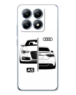 Чехол для Xiaomi 15 Pro с картинкой «Audi — контрастный дизайн»