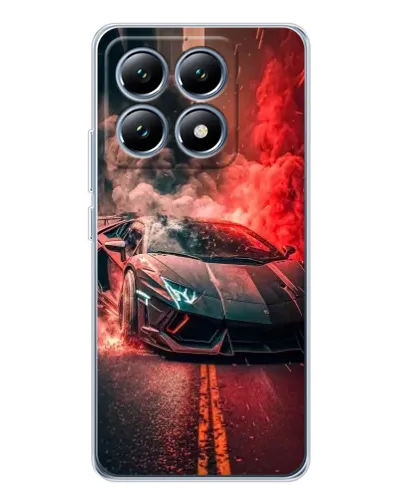 Чехол для Xiaomi 15 Pro с картинкой «Lamborghini красный дым»