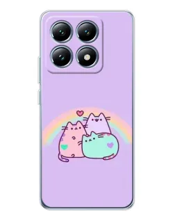 Чехол для Xiaomi 15 Pro с картинкой «Радужные Пушины»