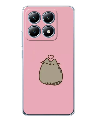 Чехол для Xiaomi 15 Pro с картинкой «Pusheen сердце»