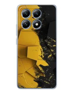 Чехол для Xiaomi 15 Pro с картинкой «Золотые осколки геометрии»