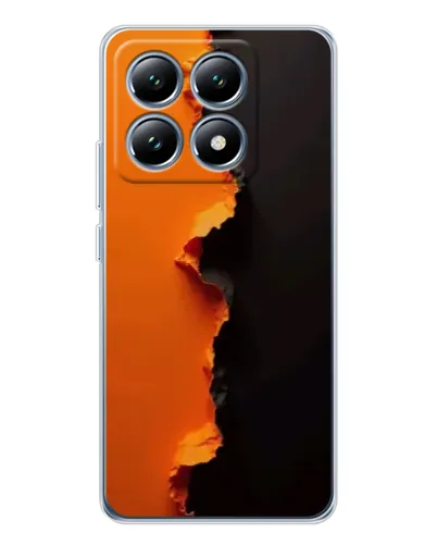 Чехол для Xiaomi 15 Pro с картинкой «Оранжевый разлом»