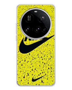 Чехол для Xiaomi 15 Ultra с картинкой «Желтый текстурный Nike»