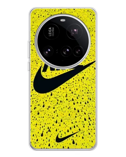 Чехол для Xiaomi 15 Ultra с картинкой «Желтый текстурный Nike»