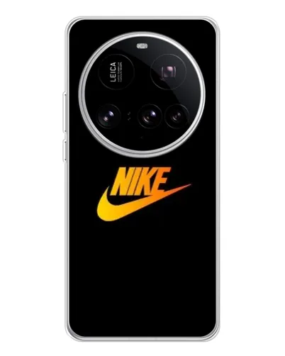 Чехол для Xiaomi 15 Ultra с картинкой «Золотой логотип Nike»