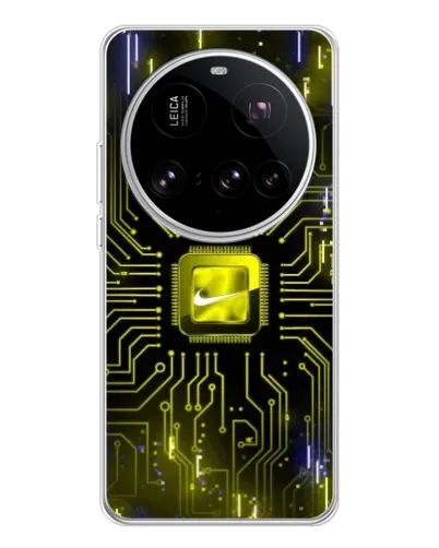 Чехол для Xiaomi 15 Ultra с картинкой «Nike — золотая искра»