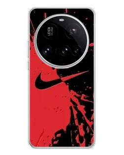 Чохол для Xiaomi 15 Ultra з картинкою «Червоні бризки Nike»