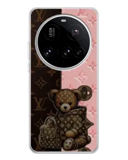 Чехол для Xiaomi 15 Ultra с картинкой «Мишка в стиле LV»