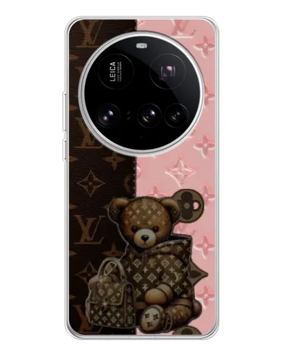 Чехол для Xiaomi 15 Ultra с картинкой «Мишка в стиле LV»