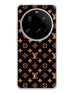 Чехол для Xiaomi 15 Ultra с картинкой «Золотая монограмма LV»
