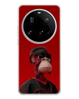 Чехол для Xiaomi 15 Ultra с картинкой «Bored Ape в красном»