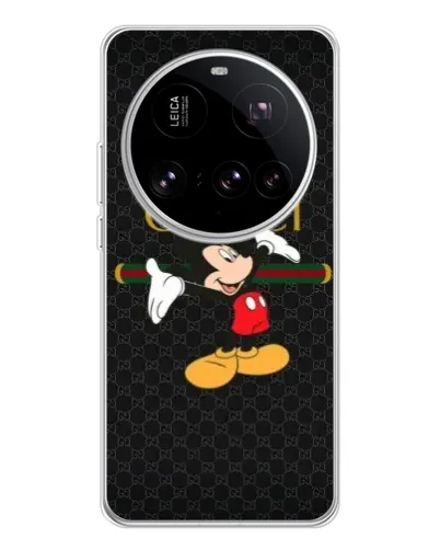 Чехол для Xiaomi 15 Ultra с картинкой «Микки Маус Gucci»