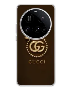 Чехол для Xiaomi 15 Ultra с картинкой «Gucci — золотая бабочка»
