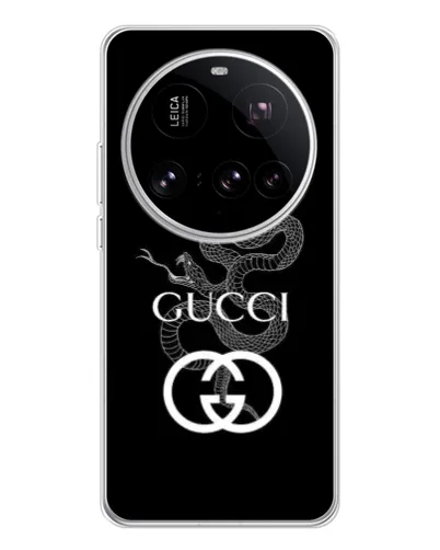 Чехол для Xiaomi 15 Ultra с картинкой «Gucci — серебряная змея»