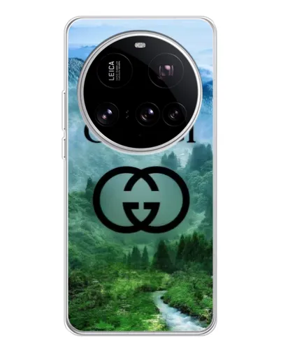 Чехол для Xiaomi 15 Ultra с картинкой «Gucci — горный пейзаж»