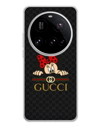 Чехол для Xiaomi 15 Ultra с картинкой «Минни Маус Gucci — черный»