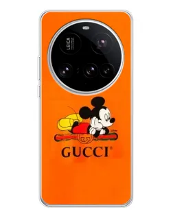Чохол для Xiaomi 15 Ultra з картинкою «Міккі Маус Gucci — помаранч»