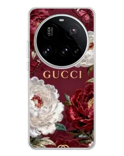 Чохол для Xiaomi 15 Ultra з картинкою «Gucci — бордові троянди»