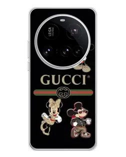 Чохол для Xiaomi 15 Ultra з картинкою «Gucci — герої Disney та монограма»