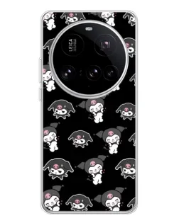 Чохол для Xiaomi 15 Ultra з картинкою «Чорний паттерн Kuromi»