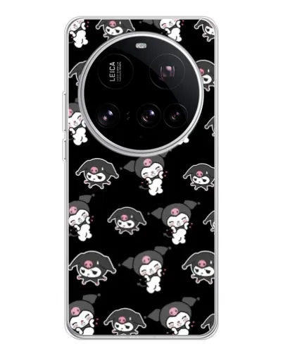 Чохол для Xiaomi 15 Ultra з картинкою «Чорний паттерн Kuromi»