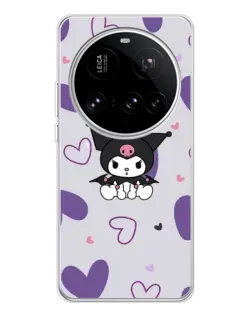 Чохол для Xiaomi 15 Ultra з картинкою «Kuromi та лавандові серця»
