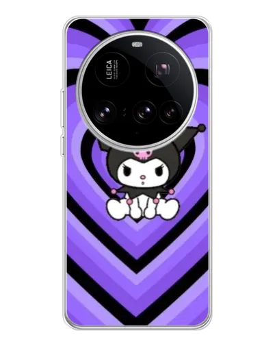 Чохол для Xiaomi 15 Ultra з картинкою «Kuromi та фіолетові серця»