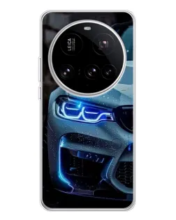 Чехол для Xiaomi 15 Ultra с картинкой «Взгляд BMW с синими фарами»