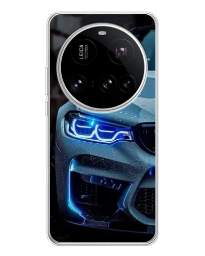 Чехол для Xiaomi 15 Ultra с картинкой «Взгляд BMW с синими фарами»