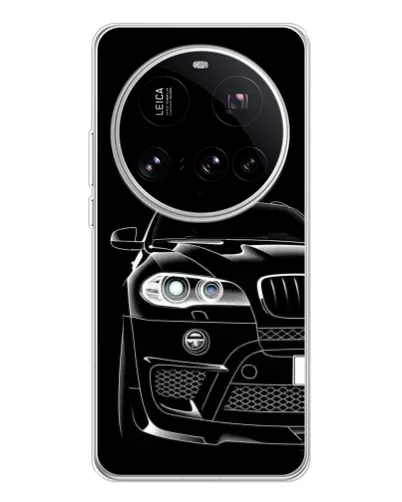 Чехол для Xiaomi 15 Ultra с картинкой «Темный силуэт BMW»
