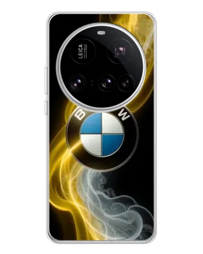 Чехол для Xiaomi 15 Ultra с картинкой «Золотистый дым BMW»
