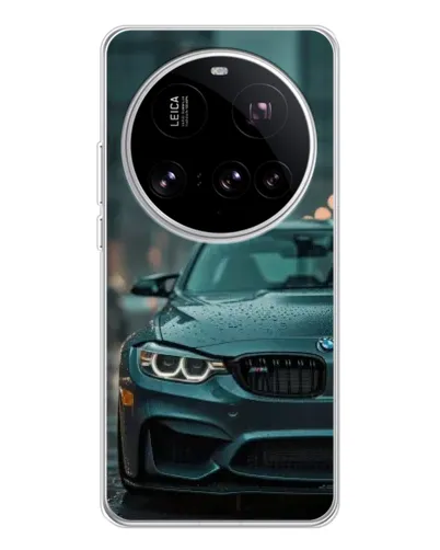 Чехол для Xiaomi 15 Ultra с картинкой «BMW в огнях города»
