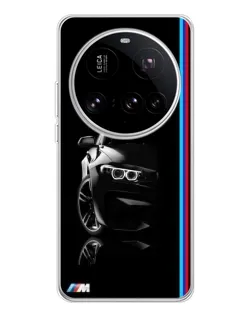 Чехол для Xiaomi 15 Ultra с картинкой «Силуэт BMW в темноте»