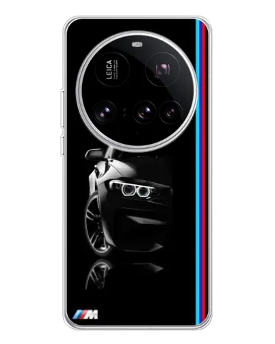 Чехол для Xiaomi 15 Ultra с картинкой «Силуэт BMW в темноте»