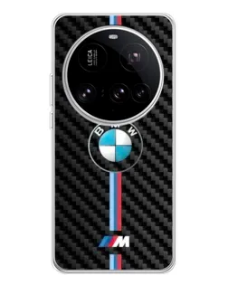 Чехол для Xiaomi 15 Ultra с картинкой «Эмблема BMW и карбон»