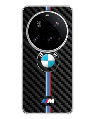 Чехол для Xiaomi 15 Ultra с картинкой «Эмблема BMW и карбон»