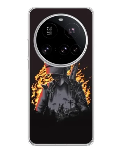 Чехол для Xiaomi 15 Ultra с картинкой «PUBG — огненный силуэт» Чехол для Xiaomi 15 Ultra с картинкой «PUBG — огненный силуэт»