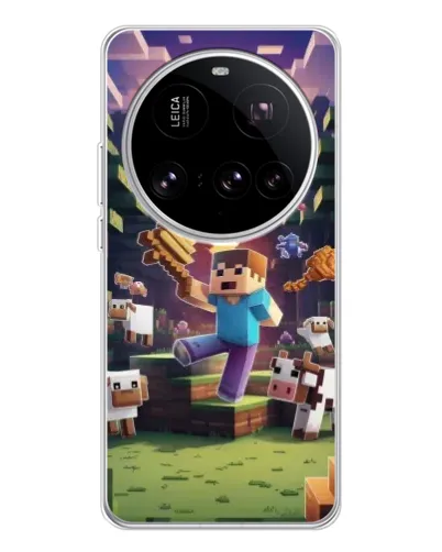 Чехол для Xiaomi 15 Ultra с картинкой «Стив на ферме» Чехол для Xiaomi 15 Ultra с картинкой «Стив на ферме»
