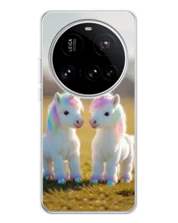 Чехол для Xiaomi 15 Ultra с картинкой «Пара единорогов»
