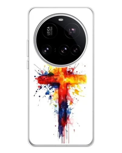 Чехол для Xiaomi 15 Ultra с картинкой «Акварельный крест»