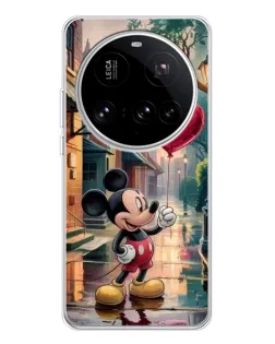 Чехол для Xiaomi 15 Ultra с картинкой «Микки и шарик-сердце»